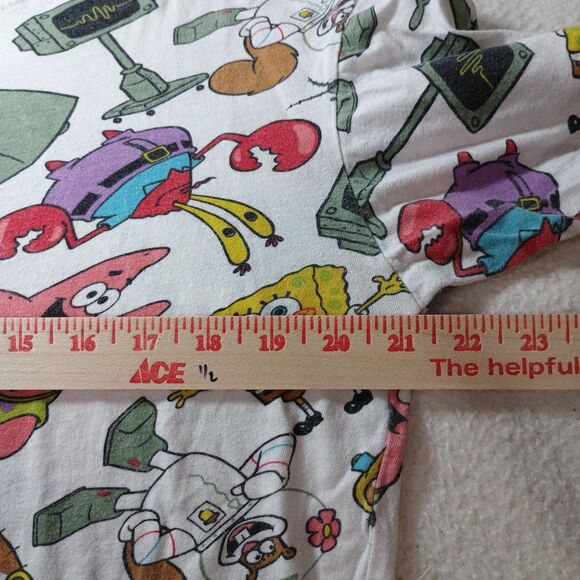 Nickelodeon SpongeBob Characters T-Shirt Large 2019 White Graphic Tee - Picture 7 of 11